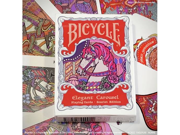  Bicycle Elegant Carousel Playing Cards Scarlet Edition（赤）