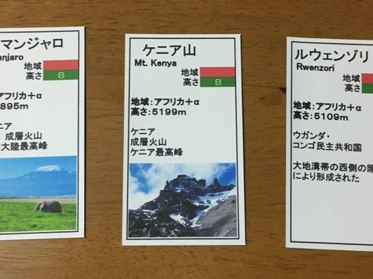世界60名山カードゲーム（World 60 Famous Mountain Card Game）の画像 #64949 あんちっくさん